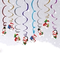 Decorazioni a spirale natalizie con spirali colorate in PVC e motivi di pupazzi di neve - Stile Pupazzo di Neve (z-16)