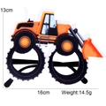 Orange excavator construction vehicle party glasses for kids birthday party favors - Loader Style B