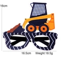 Construction party glasses with yellow loader design, 16.5cm wide for kids photo props - Loader Style C
