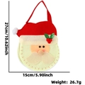 Christmas felt Santa gift bag with red handle for candies and holiday treats 27x15cm - Santa Claus Handbag