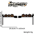 Halloween pumpkin and ghost hand black silhouette corner door decor 21x29cm size - Three Pumpkins Style