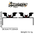 Halloween black non-woven bat door frame corner decor with red glitter eyes - Bat Style