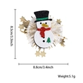 Cute snowman hair clip with white tulle and golden stars for Christmas gift decoration - Snowman