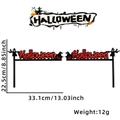 Halloween black non-woven door corner sticker with pumpkin and castle decor 33cm - Red Letter Scarecrow Style