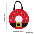 Sacchetto regalo di Natale in feltro rosso con cintura e fibbia 15,5x23 cm - Borsa di Natale / Stile Cintura di Natale