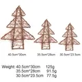 Set mit drei handgefertigten Weihnachtsbaum-Anhängern aus Holzreben für die Heimdeko - 30cm Baumturm