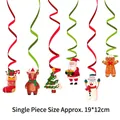 Weihnachts-Spiralhänger mit Weihnachtsmann- und Rentier-Motiven Set, Größe 19x12cm - Weihnachtsspirale Rentier