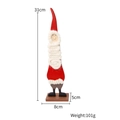 31 cm hoge handgemaakte kerstman gnome vilt decoratie met houten voetstuk - Groot Kerstman Ornament