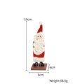 Handgemaakte houten Kerstman met vilten baard kerstdecoratie voor op tafel hoogte van 19cm - Klein Kerstman Ornament