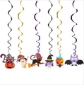 Halloween spiral swirl hanging decorations featuring paper cartoon ghost and owl set - Mixed Style Set (Halloween Spiral Pendant)