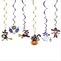 Halloween spiral hanging set with cartoon witch bat cat and ghost party decorations - Spiral Mixed (Halloween Spiral Pendant)