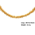 Goldene 2M Sternen-Girlande aus Lametta für Hochzeits- und Geburtstagsparty-Dekorationen - 8cm*200cm / Hellgold