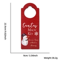 Wooden Christmas Santa’s Magic Key door hanger with snowman and snowflake patterns - Christmas Snowman Style
