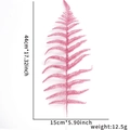 Pink glitter artificial fern leaf for Christmas decor, size 44cm by 15cm for party setup - Pink Leaf