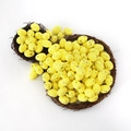 Easter foam spotted eggs in bright yellow with rustic decorative bird nests - Easter Yellow Spotted Eggs 50Pcs Per Bag / 1.8cm (1.5*1.8cm)