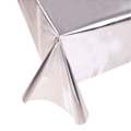 Glanzend zilveren metallic folie tafelkleed voor verjaardagsfeestjes en evenementen - Groot / Zilver