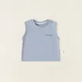 Débardeur bleu clair sans manches en coton pour bébé garçon avec imprimé Cute Baby - 80 / Bleu