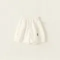 Witte cargo short voor jongens met elastische tailleband en grote zijzakken met geweven label - 80 / Off-wit