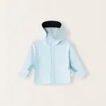Giacca protettiva solare celeste per bambini con cappuccio e protezione UPF 50 - Blu (Tesa Nera) / 80