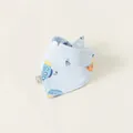 Bavoir bébé en coton bleu clair avec imprimé sous-marin et fermeture à pression - Bandana en Coton / Voilier Bleu Clair (PS26003)