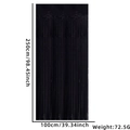 Glossy black fringe curtain for football party backdrop, 100cm by 250cm dimension - 1x2.5 Meters / Glossy Black Fringe Curtain
