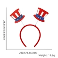 July 4th American flag mini top hat headband with red and white stripes and blue stars - Stars Top Hat Style