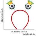 Soccer headband with golden crowns and spring design including size dimensions - Football Crown Style