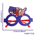 Monture de lunettes pailletée drapeau USA rouge blanc bleu pour fête nationale du 4 juillet - Style Carte USA