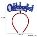 Cerchietto Oktoberfest in feltro blu con dimensioni di 21,5 cm per 16,5 cm - Lettera Oktoberfest Blu