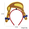 Serre-tête Oktoberfest avec tresses et nœuds bleus, variante de taille 21x21cm - Style Tresses Marron