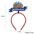 Serre-tête Oktoberfest avec décorations de bretzels et motif de losanges bavarois - Style Lettre Bretzel