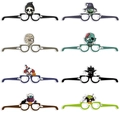 Set de 8 monturas de gafas de Halloween en papel con diseños de calaveras brujas y momias - Talla única / Estilo temático de Halloween