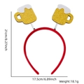 Serre-tête Oktoberfest avec deux chopes de bière dorées scintillantes sur ressorts - Style Chope de Bière Dorée