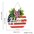 Detail eines 11-Zoll Holz-Türschilds zum Unabhängigkeitstag mit Home Sweet Home Text - Home Flaggen Stil