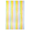 Rainbow gradient tinsel curtain with metallic foil fringe for party backdrop decorations - 2m / Macaron Vertical Stripe Gradient
