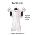 Large Halloween ghost hanging decor with 52x42cm paper honeycomb structure detail - Large Ghost