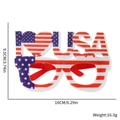 Occhiali da festa USA a forma di cuore rosso bianco e blu per festeggiamenti 16cm - Stile I Love USA