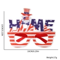 Occhiali patriottici del 4 luglio con gnomo e scritta HOME a tema bandiera USA - Stile Sweet Home