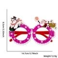 Occhiali natalizi rosa con Babbo Natale e pupazzo di neve, 14,7 cm per 8,5 cm - Pupazzo di Neve Slitta Babbo Natale