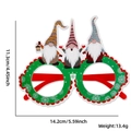 Christmas gnome decorative glasses frame with glitter snowflakes size specifications - Three Gnomes