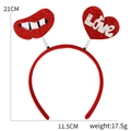 Glitzernder roter Haarreif mit Herz und Lippen für Valentinstag-Partys und Events - Lippen Herz Stil