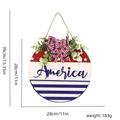 Ghirlanda porta America 28cm del 4 luglio con motivo bandiera e decorazione - Stile Scritta America