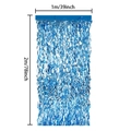 Metallic blue foil tinsel curtain backdrop 1x2m for birthday party decoration - Shiny Light Blue Spiral Style