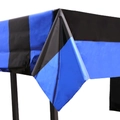 Tovaglia per Halloween a righe blu e nere con finitura metallica e consistenza impermeabile - Blu+Nero 1m*2.7m