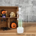 Glow-in-the-dark Halloween skeleton figurine, 18cm white plastic desktop decoration - White Skull Style