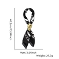 Foulard pirata di Halloween con fibbia a teschio dorato e dimensioni 40,5x9cm - Taglia Unica / Fazzoletto Nero Teschio Dorato