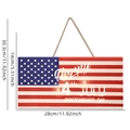 Targa in legno per il Giorno dell'Indipendenza con scritta Happy 4th of July e bandiera - Targa Rettangolare Happy 4th July D