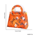 Sac à bonbons d'Halloween en feutre orange avec motifs fantômes et chauves-souris - Style Chat Chauve-souris Tombe