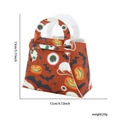 Halloween pumpkin felt candy bag with bat and spider prints for kids gifts - Pumpkin Bat Eyeball Style