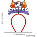 Soccer tournament fan headband with flame football design for competition cheer events - One Size / Soccer Flame Style